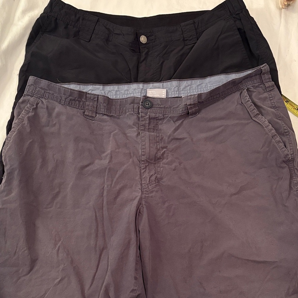 Columbia Gray Cotton And Black Nylon Shorts 40 x 10